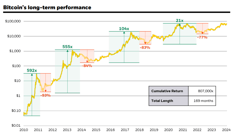 Bitcoin’s long-term performance. Source: BlackRock