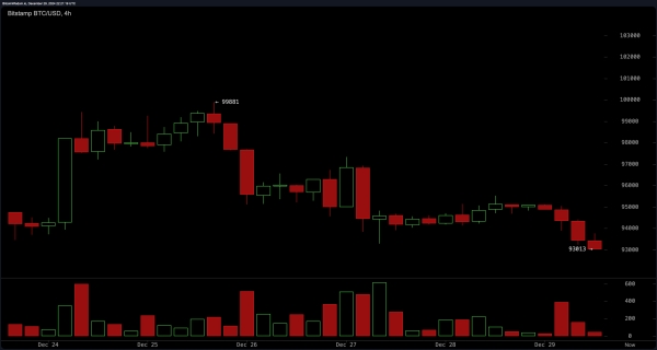 Bitcoin Slides Below $93,000 Amid Lukewarm US Interest During the Holidays1