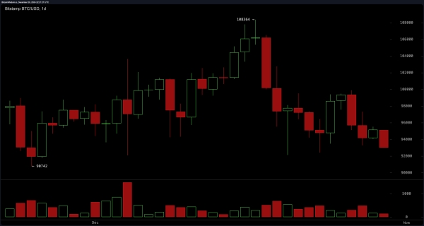 Bitcoin Slides Below $93,000 Amid Lukewarm US Interest During the Holidays0