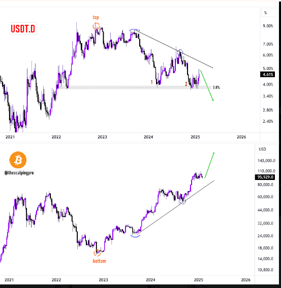 Crypto Market Shift: USDT Decline Signals Bitcoin Rally to $110K1