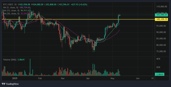 BTC USD Shoots Past $100K—Is This the Start of a New Bitcoin Rally?0